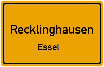Straßenverzeichnis Recklinghausen Essel