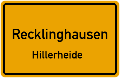 Straßenverzeichnis Recklinghausen Hillerheide