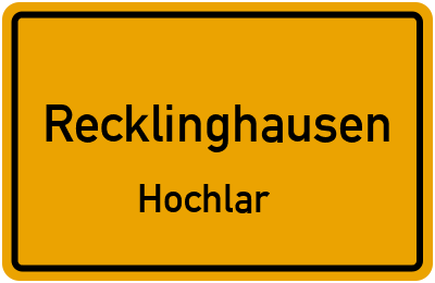 Straßenverzeichnis Recklinghausen Hochlar