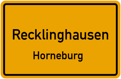 Straßenverzeichnis Recklinghausen Horneburg