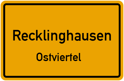 Straßenverzeichnis Recklinghausen Ostviertel