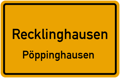 Straßenverzeichnis Recklinghausen Pöppinghausen