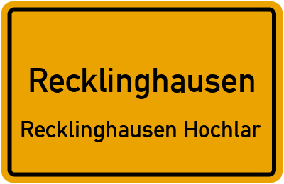 Straßenverzeichnis Recklinghausen Recklinghausen Hochlar