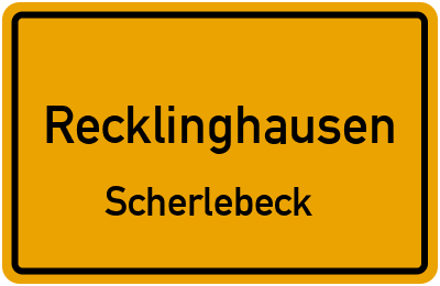 Straßenverzeichnis Recklinghausen Scherlebeck
