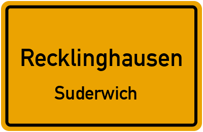 Straßenverzeichnis Recklinghausen Suderwich
