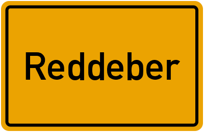 Ortsschild von Gemeinde Reddeber in Sachsen-Anhalt