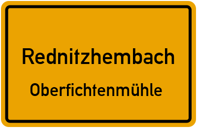 Straßenverzeichnis Rednitzhembach Oberfichtenmühle