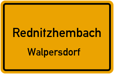 Straßenverzeichnis Rednitzhembach Walpersdorf