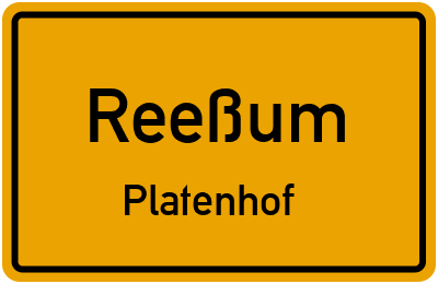 Straßenverzeichnis Reeßum Platenhof
