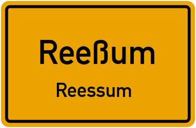Straßenverzeichnis Reeßum Reessum