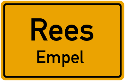 Ortsschild Rees Empel