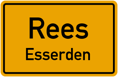 Ortsschild Rees Esserden