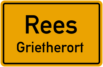 Ortsschild Rees Grietherort
