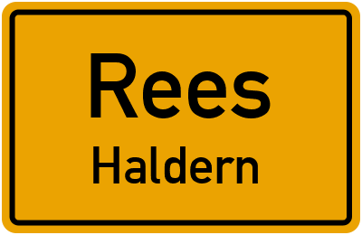Ortsschild Rees Haldern