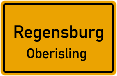 Straßenverzeichnis Regensburg Oberisling