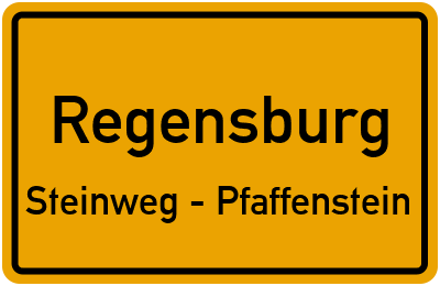 Straßenverzeichnis Regensburg Steinweg - Pfaffenstein
