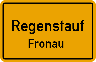 Straßenverzeichnis Regenstauf Fronau