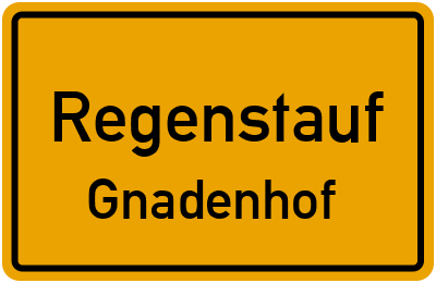 Straßenverzeichnis Regenstauf Gnadenhof