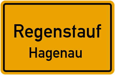 Ortsschild Regenstauf Hagenau