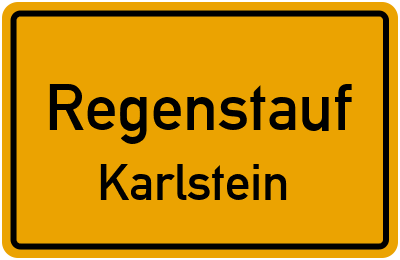 Straßenverzeichnis Regenstauf Karlstein