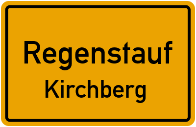 Ortsschild Regenstauf Kirchberg