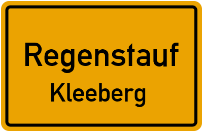Straßenverzeichnis Regenstauf Kleeberg
