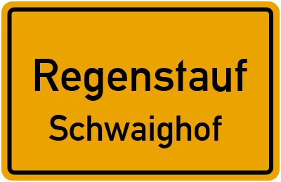 Straßenverzeichnis Regenstauf Schwaighof