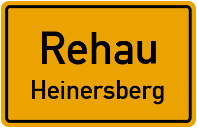 Ortsschild Rehau Heinersberg