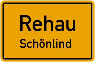 Ortsschild Rehau Schönlind