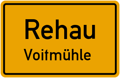 Straßenverzeichnis Rehau Voitmühle