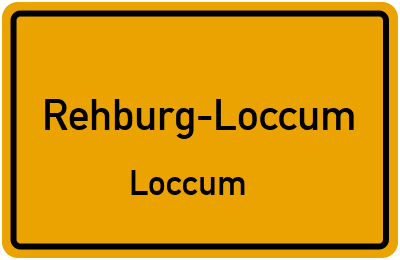 Ortsschild Rehburg-Loccum Loccum