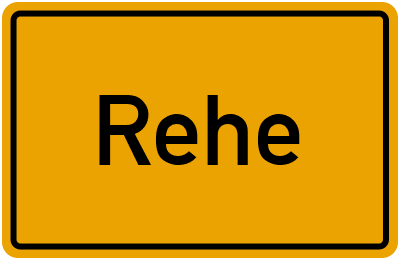 Ortsschild von Gemeinde Rehe in Rheinland-Pfalz