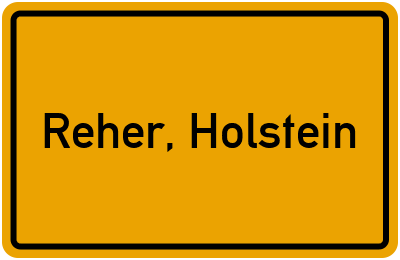 Ortsschild von Gemeinde Reher, Holstein in Schleswig-Holstein