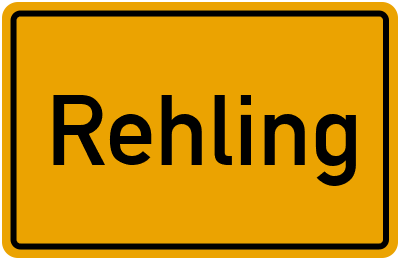 Ortsschild von Gemeinde Rehling in Bayern