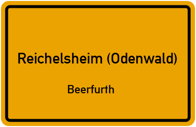 Straßenverzeichnis Reichelsheim (Odenwald) Beerfurth