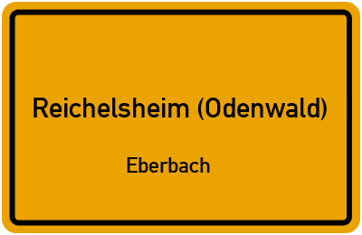 Straßenverzeichnis Reichelsheim (Odenwald) Eberbach