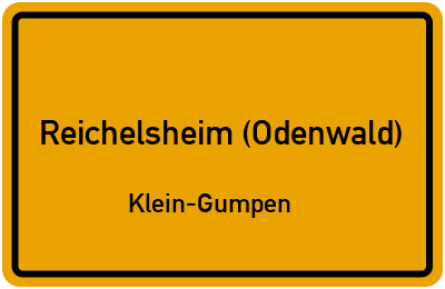 Straßenverzeichnis Reichelsheim (Odenwald) Klein-Gumpen