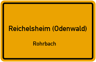 Straßenverzeichnis Reichelsheim (Odenwald) Rohrbach