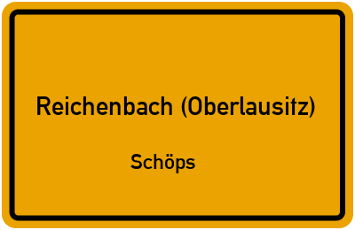 Straßenverzeichnis Reichenbach (Oberlausitz) Schöps
