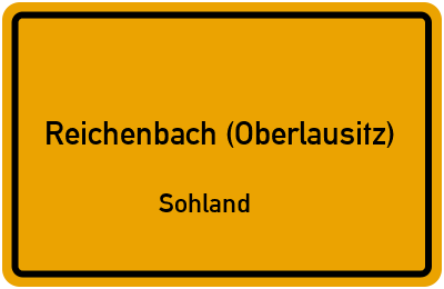 Straßenverzeichnis Reichenbach (Oberlausitz) Sohland