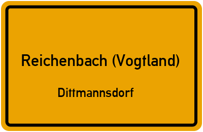 Straßenverzeichnis Reichenbach (Vogtland) Dittmannsdorf