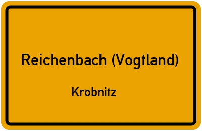 Straßenverzeichnis Reichenbach (Vogtland) Krobnitz