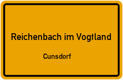 Straßenverzeichnis Reichenbach im Vogtland Cunsdorf