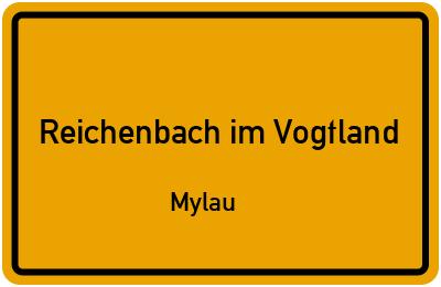 Straßenverzeichnis Reichenbach im Vogtland Mylau