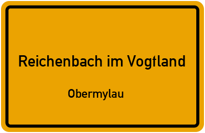 Straßenverzeichnis Reichenbach im Vogtland Obermylau