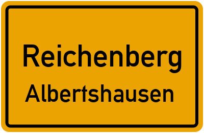 Ortsschild Reichenberg Albertshausen