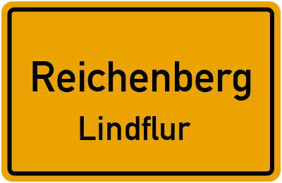 Ortsschild Reichenberg Lindflur
