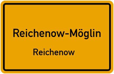 Straßenverzeichnis Reichenow-Möglin Reichenow