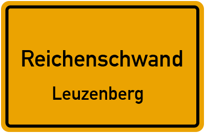 Ortsschild Reichenschwand Leuzenberg