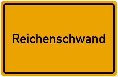 Ortsschild von Gemeinde Reichenschwand in Bayern